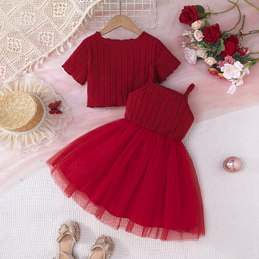 Classic Red Dress Set