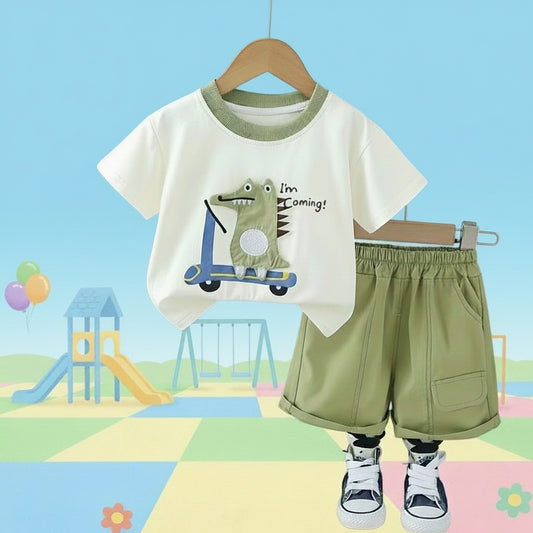 Green Scoot Short Set