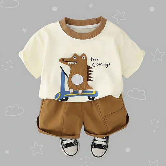 Brown Scoot Short Set