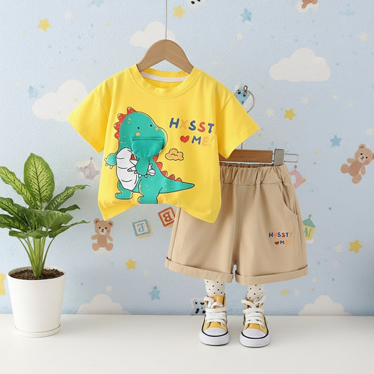 Yellow Babdiaa Short Set