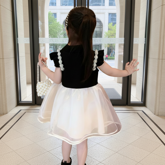 Stylish Little Golden Charm Frock