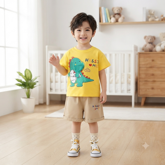 Yellow Babdiaa Short Set