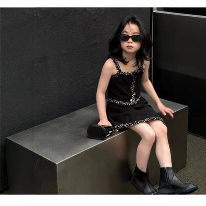 Midnight Black Sleeveless Co-Ord