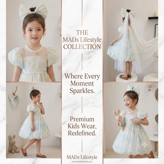 Golden Pearl Net Frock
