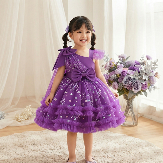 Violet Twirl Glam Dress