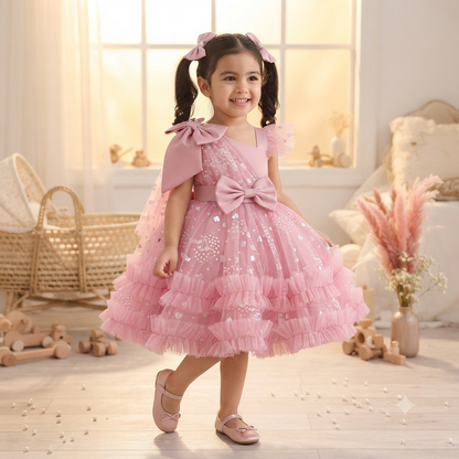 Pink Twirl Glam Dress