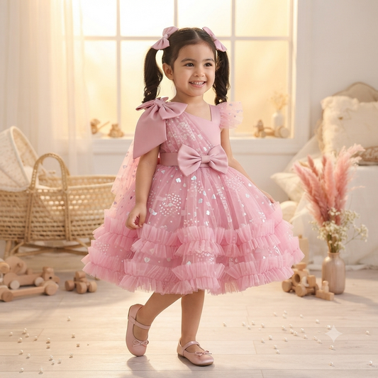 Pink Twirl Glam Dress