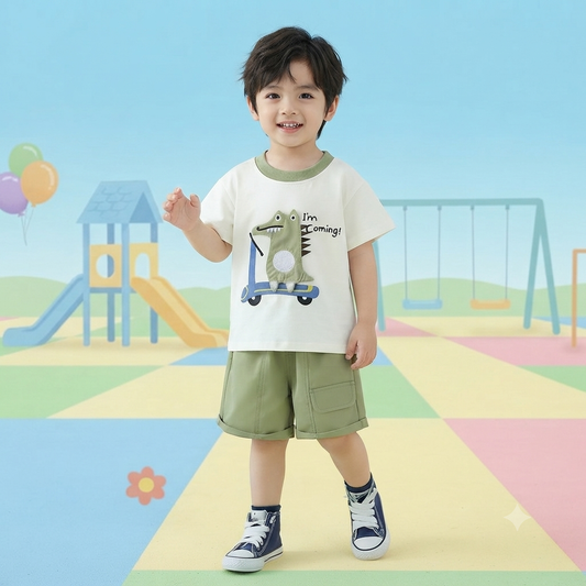 Green Scoot Short Set