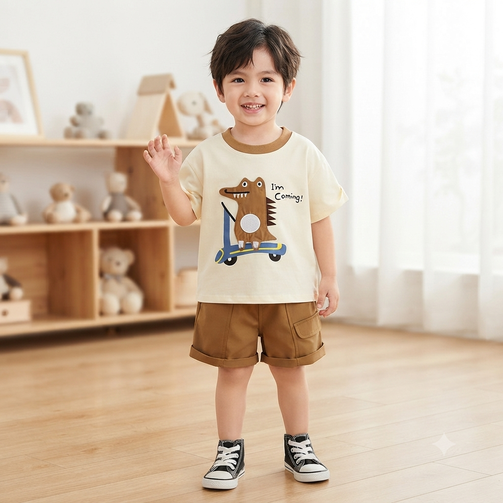 Brown Scoot Short Set