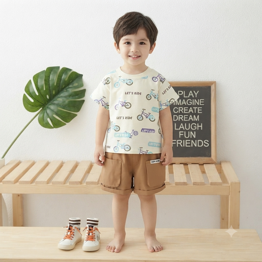 Brown Rider Short Outfit