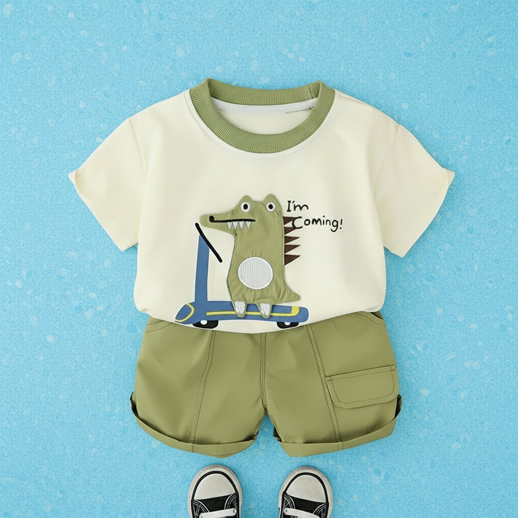 Green Scoot Short Set