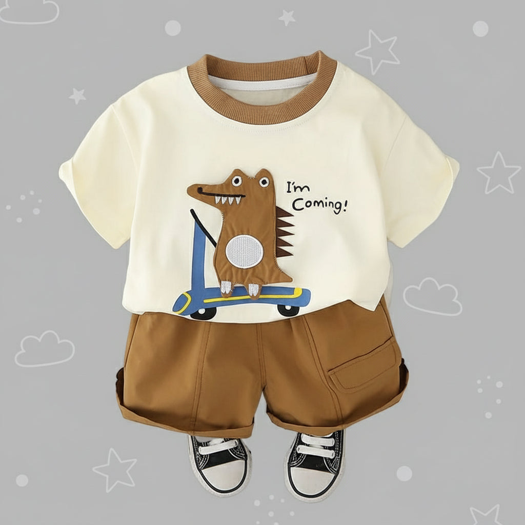 Brown Scoot Short Set