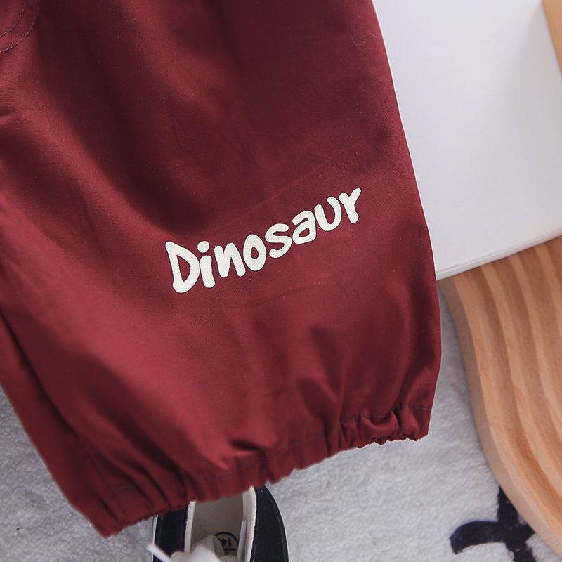 Maroon Dinoo Short Set