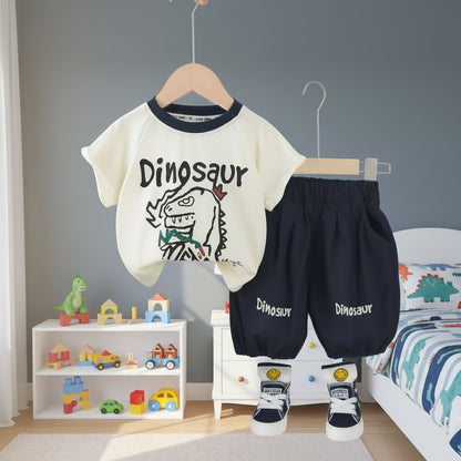 Blue Dinoo Short Set