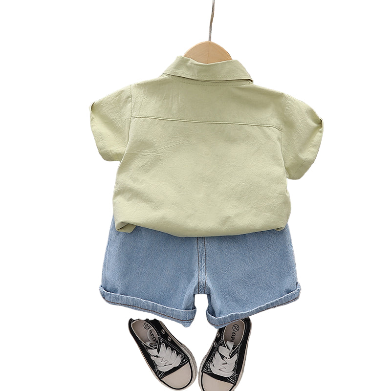 Green Jaami Short Set