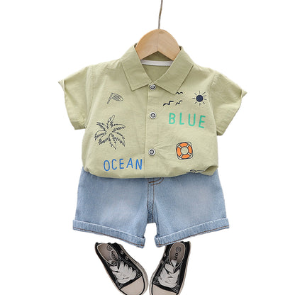 Green Jaami Short Set