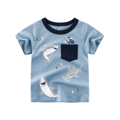 Cool Blue Shark Graphic Tee