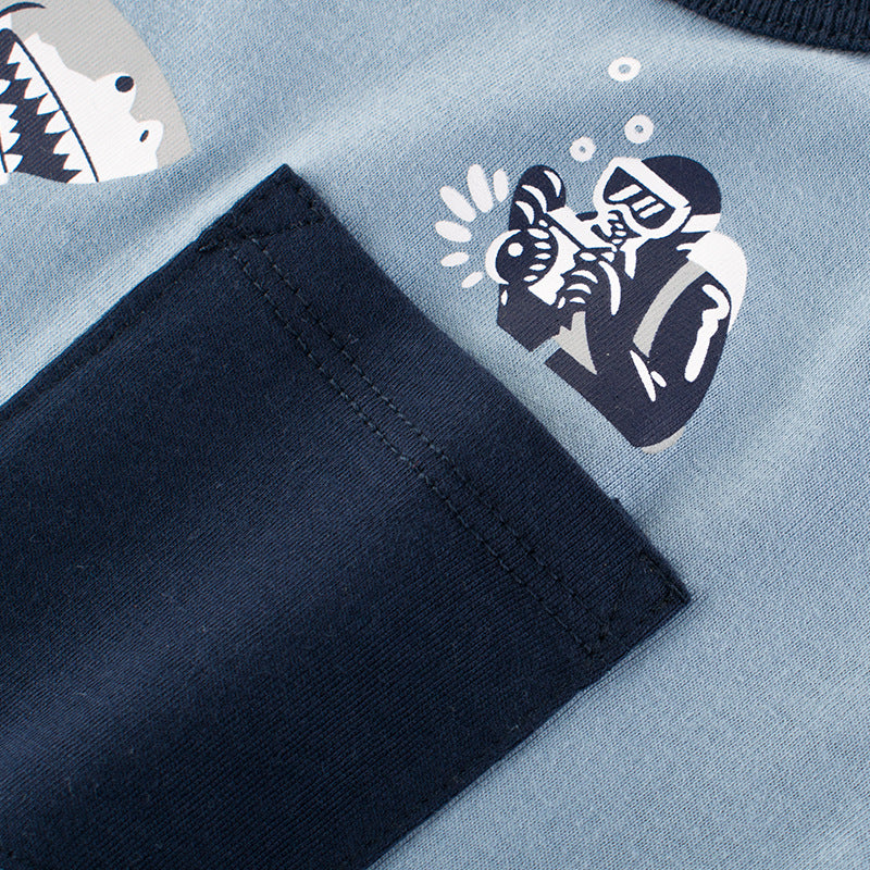 Cool Blue Shark Graphic Tee