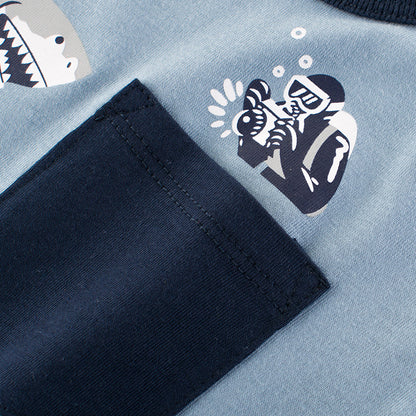 Cool Blue Shark Graphic Tee