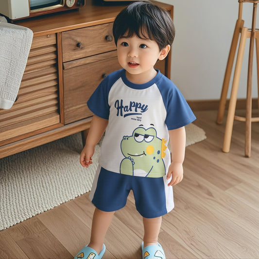 Blue Happy Baby Outfit Combo