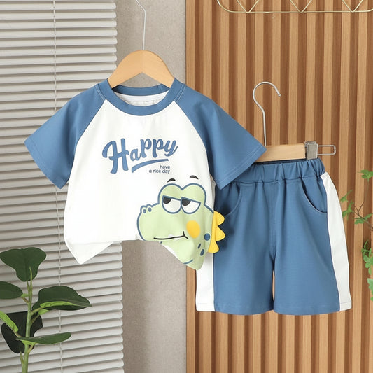 Blue Happy Baby Outfit Combo