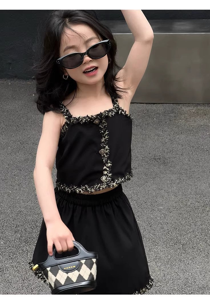 Midnight Black Sleeveless Co-Ord