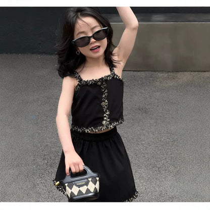 Midnight Black Sleeveless Co-Ord