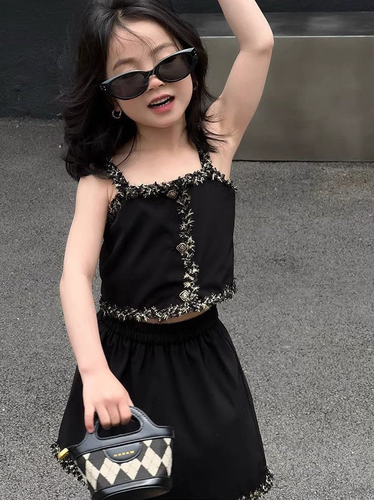 Midnight Black Sleeveless Co-Ord
