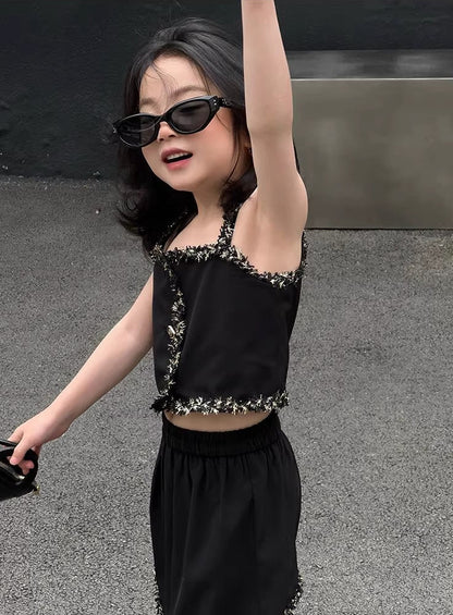 Midnight Black Sleeveless Co-Ord
