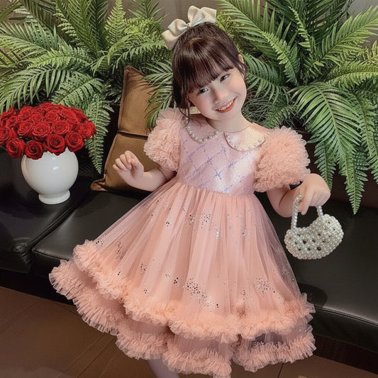 Peachy Pearl Luxe Dress