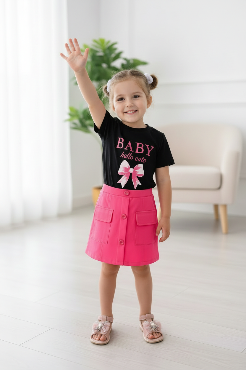 Cute Baby Skirt & Top Set