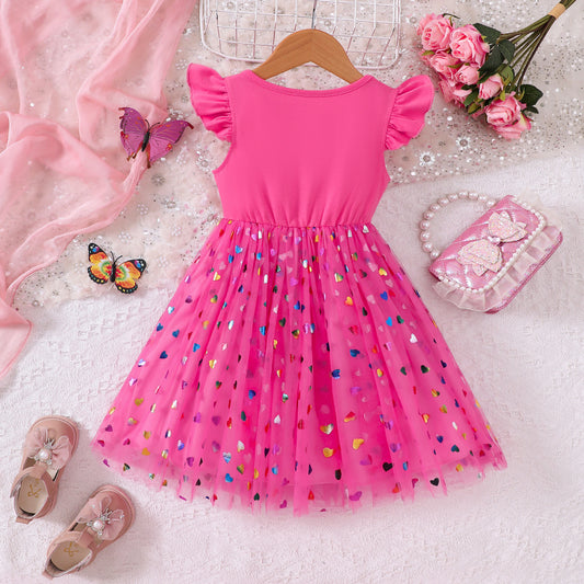 Designer Pink Butterfly Party Dress