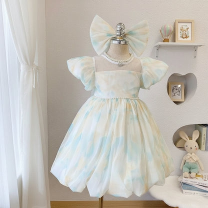 Golden Pearl Net Frock