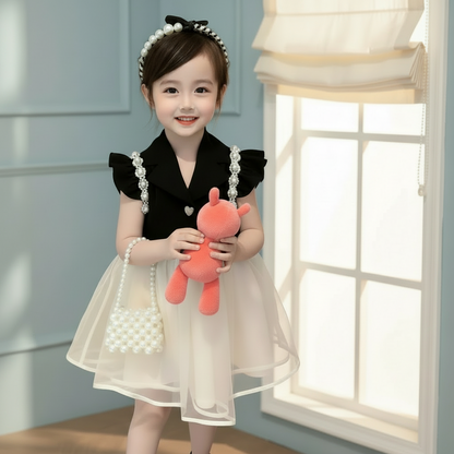 Stylish Little Golden Charm Frock